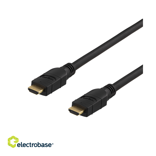 DELTACO PRIME active HDMI cable, 5m, 4K 60Hz, Spectra, black HDMI-3050 image 1
