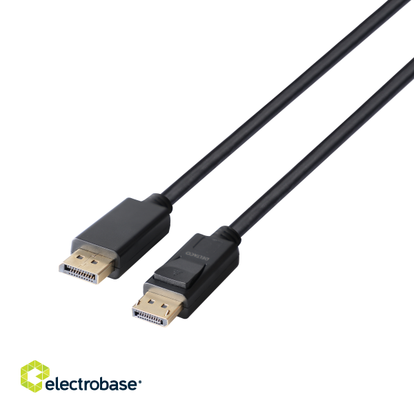 DisplayPort cable DELTACO DP 1.4, 8K@60Hz, 4m, black / DP8K-1040-LSZH image 1
