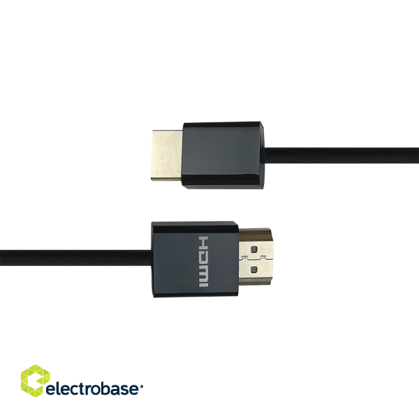 Ultra-thin HDMI cable DELTACO 4K UHD, 1m, black / HDMI-1091-K / R00100017 image 3