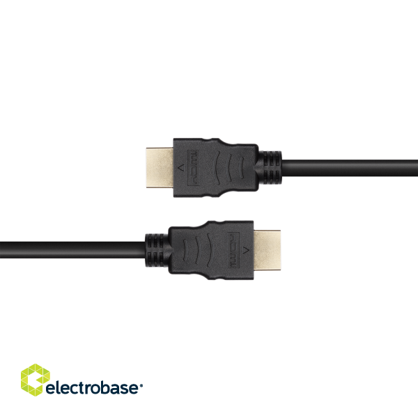 Ultra High Speed HDMI Cable DELTACO 2M, eARC, QMS, 8K at 60Hz, 4K at 120Hz, black / HU-20-R image 3