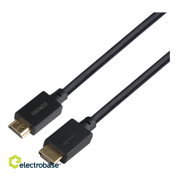 Ultra High Speed HDMI cable DELTACO 4m, eARC, QMS, 8K 60Hz, 4K 120Hz, LSZH, black / HU-40-LSZH image 1