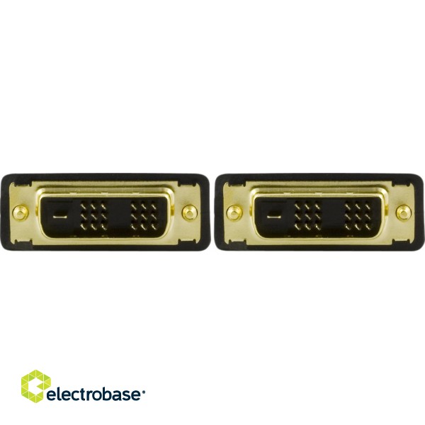 DVI Single Link monitor cable DELTACO DVI-D 18 + 1-pin ha-ha, gold-plated connectors, conductor of pure copper, 3m, black / VE011-B image 2