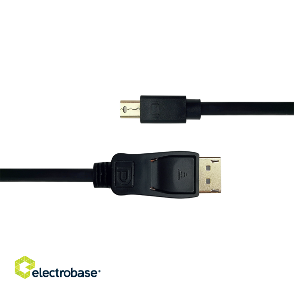Cable DELTACO DisplayPort to miniDisplayPort, 4K UHD, 1m, black / DP-1111-K / 00110005 image 2