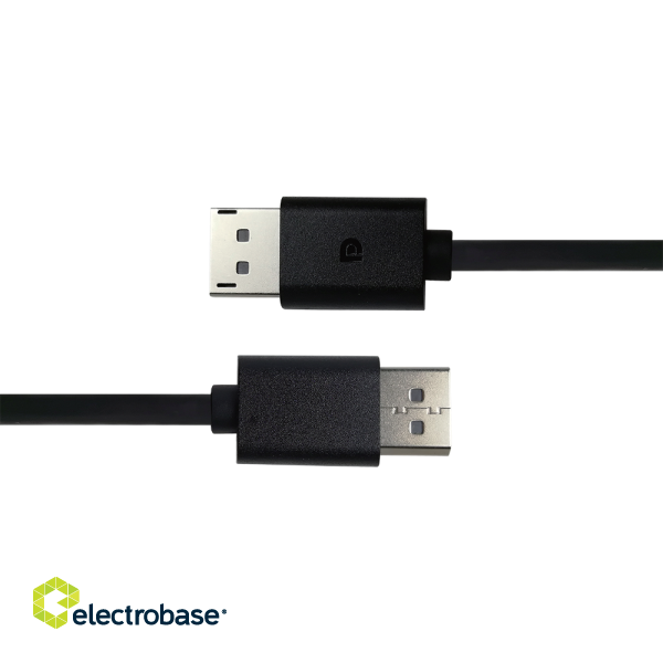 DisplayPort cable DELTACO  8K, DP 1.4, 2m, black / DP8K-1020-K / R00110015 image 2
