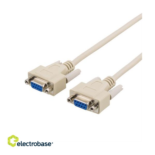 DELTACO null modem cable DB9ho-ho 3m DEL-25A image 1