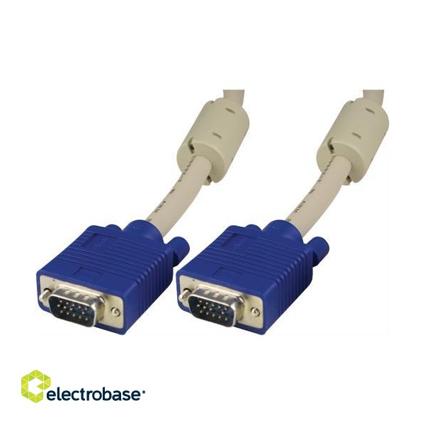 DELTACO monitor cable RGB HD 15ha-ha, 15m, gray / RGB-8D image 1