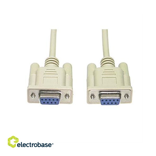 DELTACO null modem cable DB9ho-ho 3m DEL-25A image 2