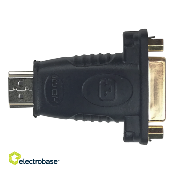 HDMI - DVI-D adapter DELTACO gold-plated connectors, 1080p, black / HDMI-10-K / R00100020 image 3