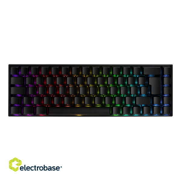 Wireless 65% keyboard DELTACO GAMING DK440R front lasered keys, RGB, Kailh Red, N-key rollover, UK Layout, pink/RGB / GAM-100-UK image 1
