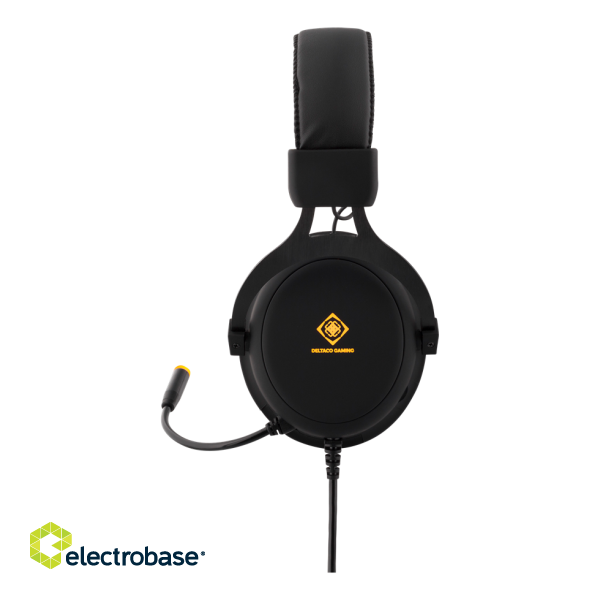 Headset DELTACO GAMING 2 x 3.5 mm, LED, 20Hz - 20kHz, black / GAM-030 image 1