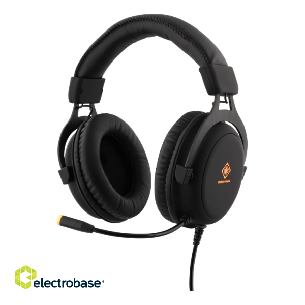 Headset DELTACO GAMING 2 x 3.5 mm, LED, 20Hz - 20kHz, black / GAM-030 image 2