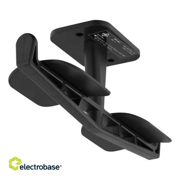 Headset hanger DELTACO GAMING for two headsets, ABS plastic, 3M, black / GAM-062 image 1