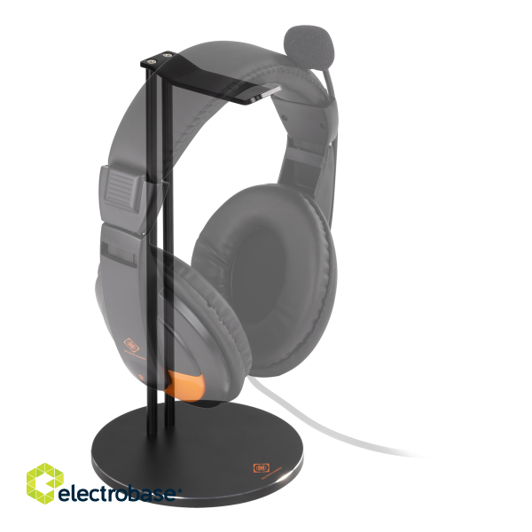 Universal Headphone Stand DELTACO GAMING aluminum, non-slip, black / GAM-070 фото 2