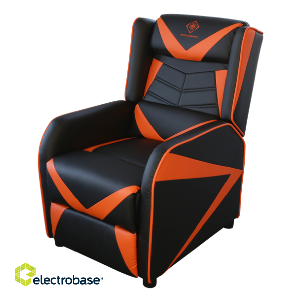 Gaming Armchair DELTACO GAMING PU leather,  black/orange GAM-087 image 1