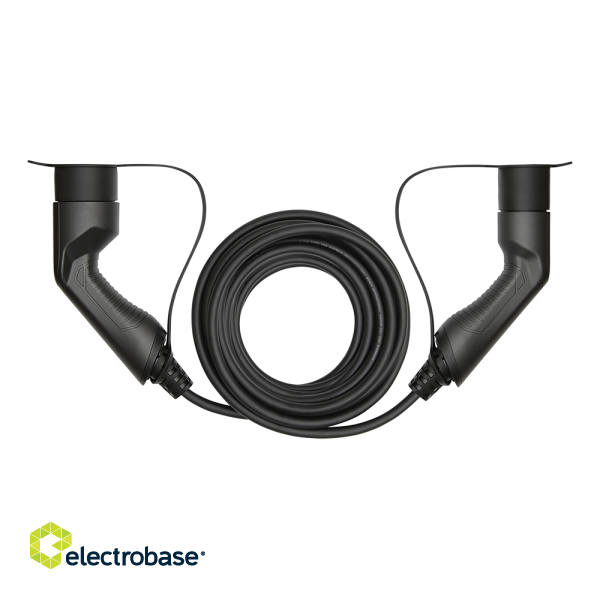 Charging cable DELTACO e-Charge type 2 to type 2, 1 phase, 16A, 3.6KW, 10M, black / EV-12010