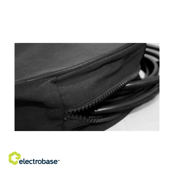 EV-Charge cable storage case DELTACO nylon, zipper, black / EV-5100 image 2