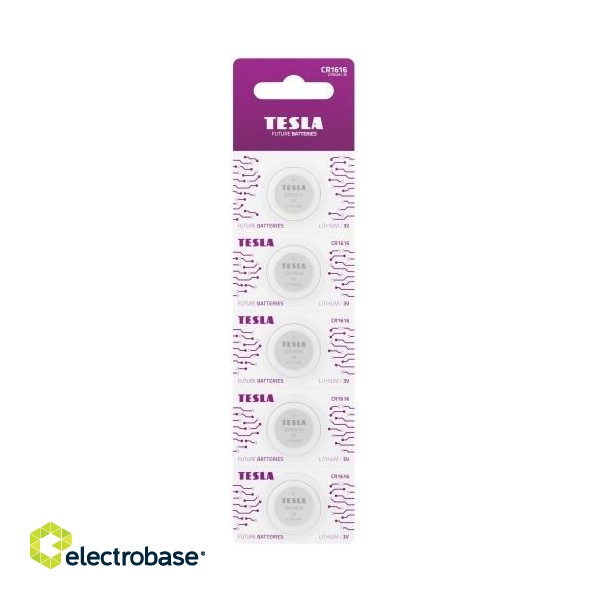 Batteries Tesla CR1616 Lithium 45 mAh (16610520) (5 pcs) image 2