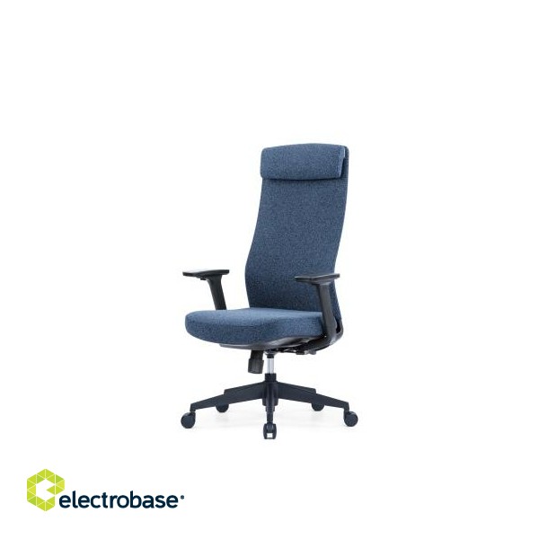 Up Up Ankara ergonomic office chair Black, Blue fabric image 1