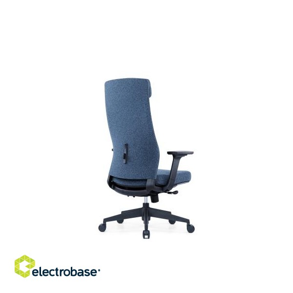 Up Up Ankara ergonomic office chair Black, Blue fabric фото 5