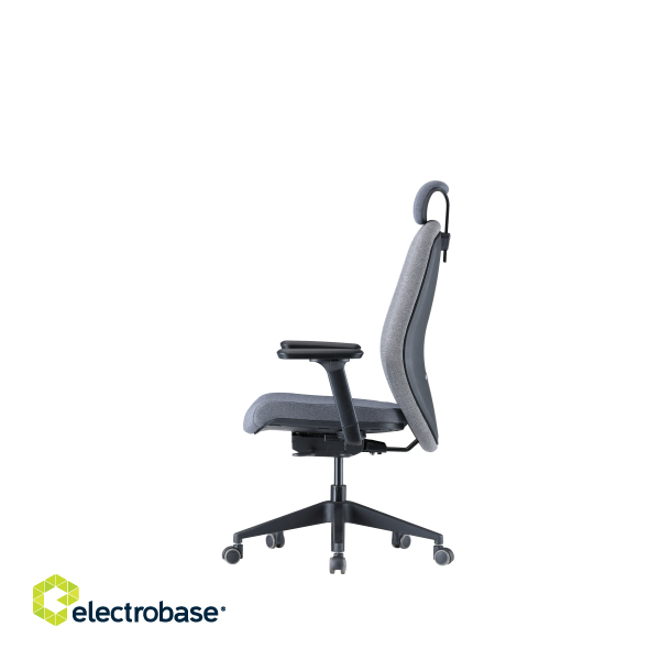 Up Up Athene ergonomic office chair Black, Grey + Grey fabric image 3