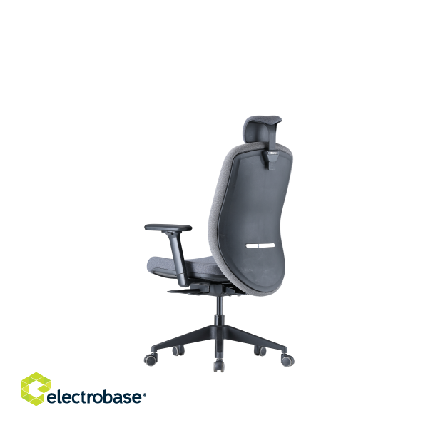 Up Up Athene ergonomic office chair Black, Grey + Grey fabric image 4