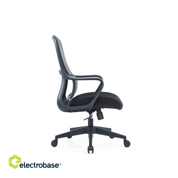 Up Up Darwin ergonomic office chair Black, Black fabric + Grey mesh image 3