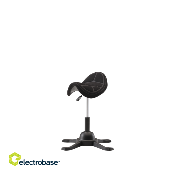 Up Up Toronto ergonomic balance stool Black, Black fabric, longer gas lift image 1