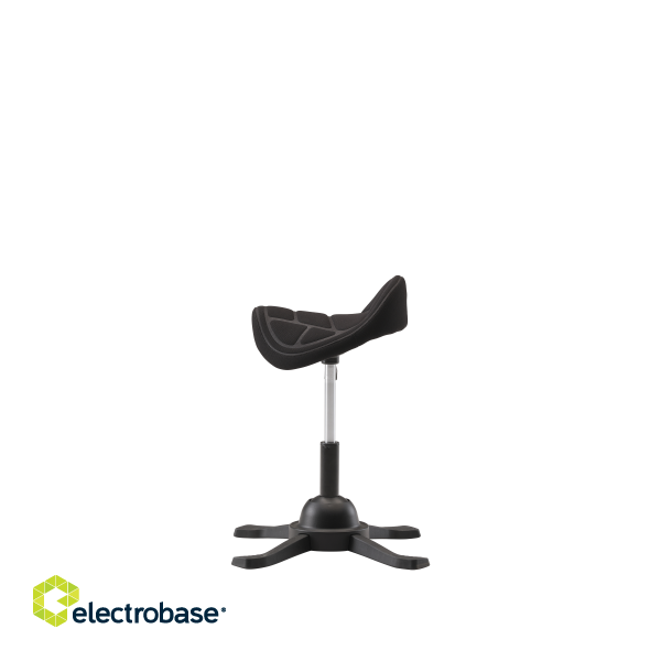 Up Up Toronto ergonomic balance stool Black, Black fabric, longer gas lift image 2