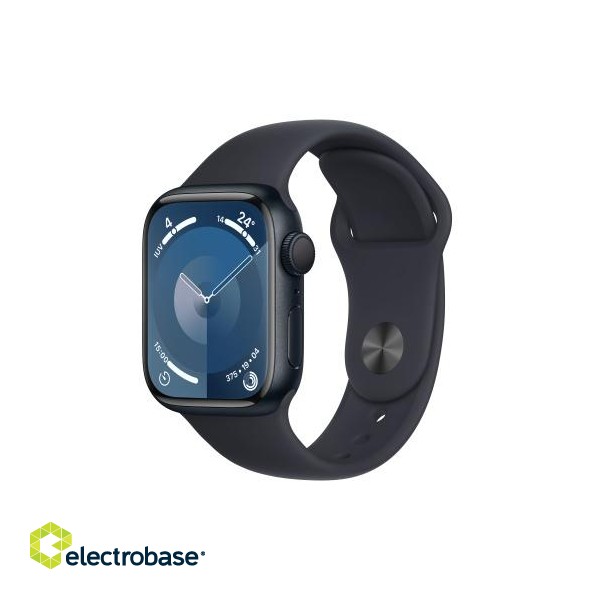 Apple Watch Series 9 Smart watch GPS 41mm Midnight Aluminum Case/Midnight Sport Band M/L image 2