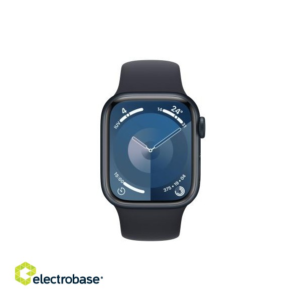 Apple Watch Series 9 Smart watch GPS 41mm Midnight Aluminum Case/Midnight Sport Band M/L image 3