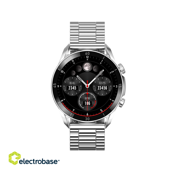 Garett V10 Smartwatch, Silver steel image 2