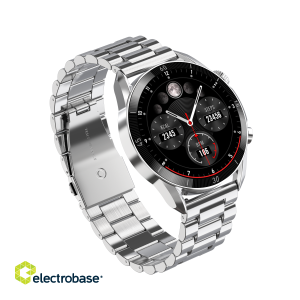 Garett V10 Smartwatch, Silver steel image 3