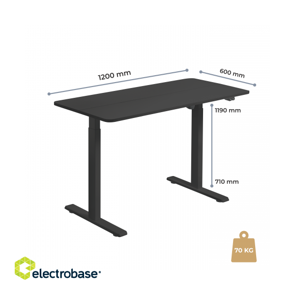 Adjustable Height Table Up Up Frigg Black paveikslėlis 3