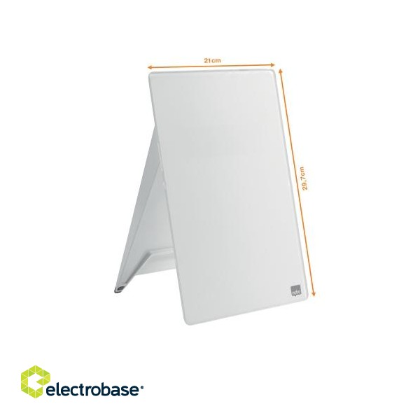 Glass Desktop Whiteboard Easel Nobo Brilliant White 22x30cm image 7