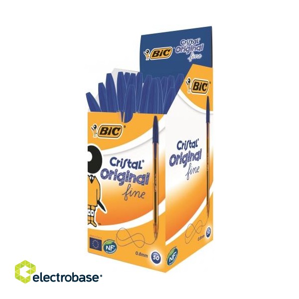 BIC Ball pen CRISTAL FINE 0.3 mm, blue, Box 50 pcs. 134478