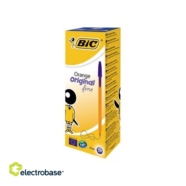 BIC ballpens ORANGE FINE 0.8 mm blue, Box 20 psc. 101113 paveikslėlis 1