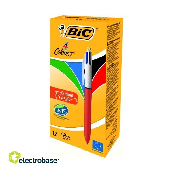 BIC Ballpoint pens 4 COLOURS FINE, Box 12 pcs. 233843