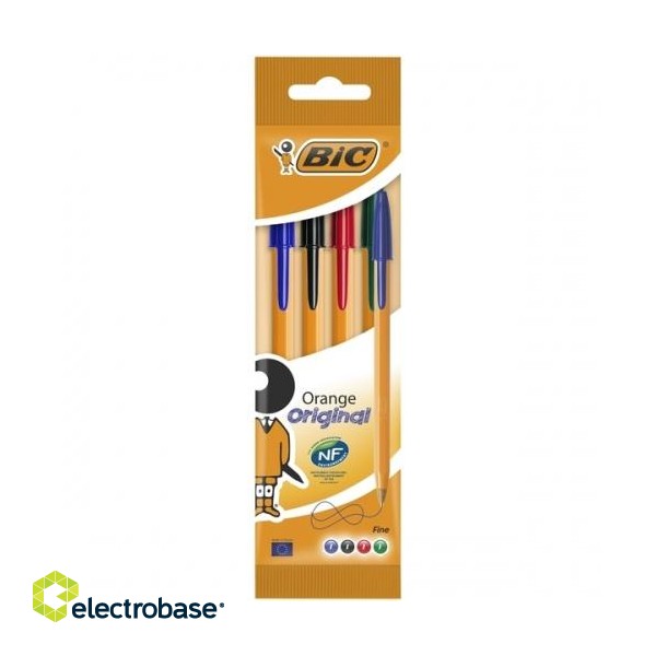 BIC Ballpoint pens ORANGE FINE 0.8 mm, Set 4 pcs. assorted colours 601231