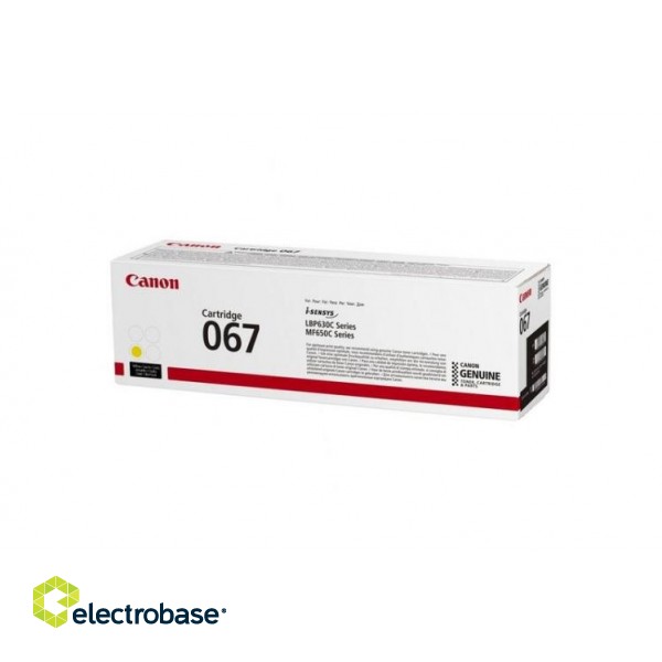 Canon 067 (5099C002) toner cartridge, Yellow (1250 pages) image 1
