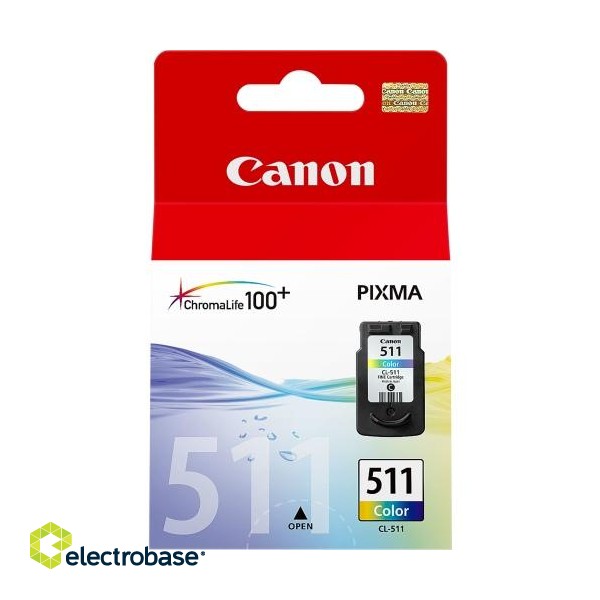 Canon CL-511 (2972B007) Ink cartridge, Cyan, Magenta, Yellow (244 pages) image 1