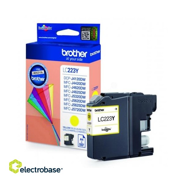 Brother LC223 (LC223Y) Ink Cartridge, Yellow