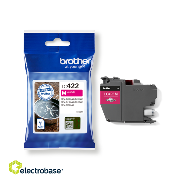Brother LC422 (LC422M) Ink Cartridge, Magenta image 1