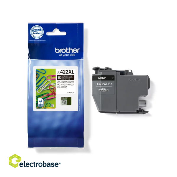 Brother LC422XL (LC422XLBK) Ink Cartridge, Black image 1