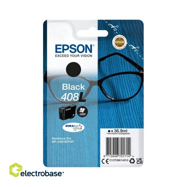 Epson 408L (C13T09K14010) Ink Cartridge, Black