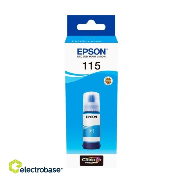 Epson 115 EcoTank (C13T07D24A) Ink Refill Bottle, Cyan