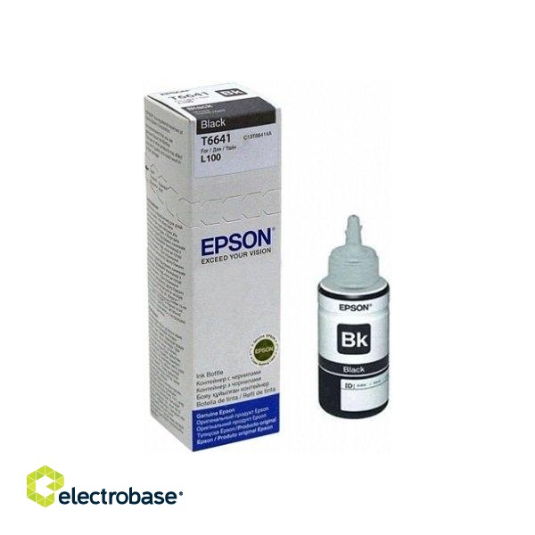 Epson T6641 (C13T66414A) Ink Refill Bottle, Black