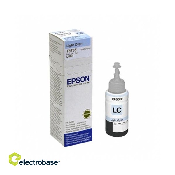 Epson T6735 (C13T67354A) Ink Refill Bottle, Light Cyan