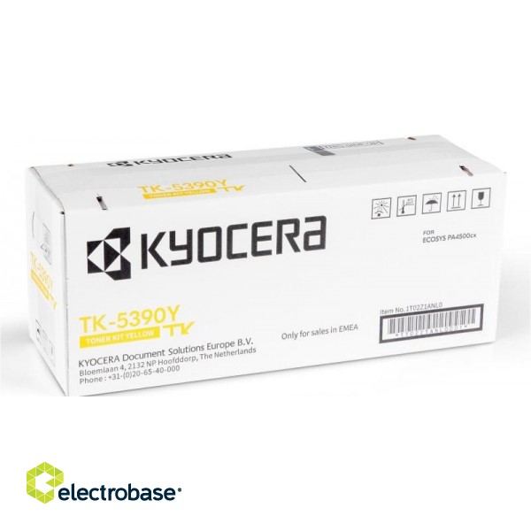 Kyocera TK-5390Y (1T02Z1ANL0) Toner Cartridge, Yellow image 1