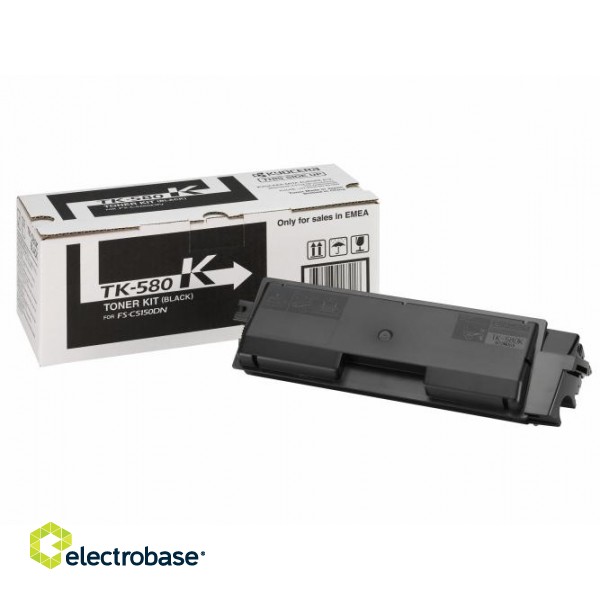 Kyocera TK-580K Toner Cartridge, Black image 2