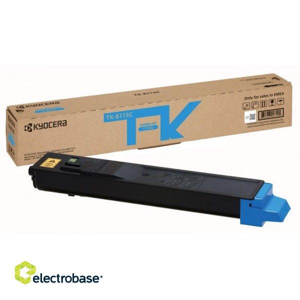 Kyocera TK-8115C Toner Cartridge, Cyan image 2